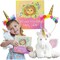 Tickle & Main 3 Pieces Unicorn Gift Sets for Girls Age 3 or Up, with Rainbow Horn Headband, Animal Plushie Toy and Storybook Set